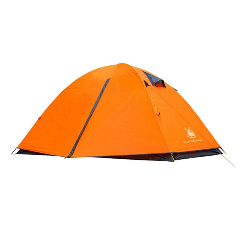 2 Person Outdoor Double Layer Tent Ultralight Waterproof Aluminum Alloy Portable Camping Tent Hiking 3 Colors