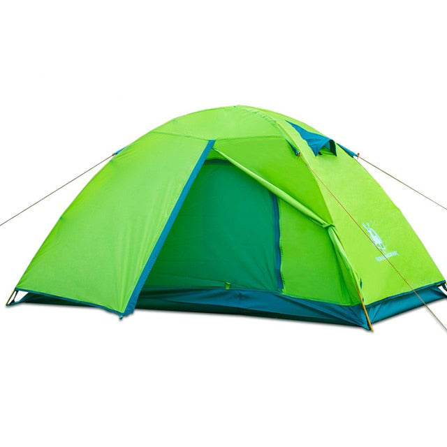 2 Person Outdoor Double Layer Tent Ultralight Waterproof Aluminum Alloy Portable Camping Tent Hiking 3 Colors