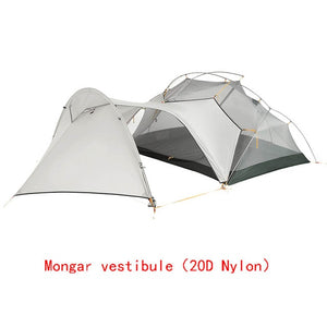 Naturehike Mongar 3 Season Ultralight Outdoor Camping Tent 20D Silicone Nylon Fabic Double Layer Waterproof Tent for 2 Persons