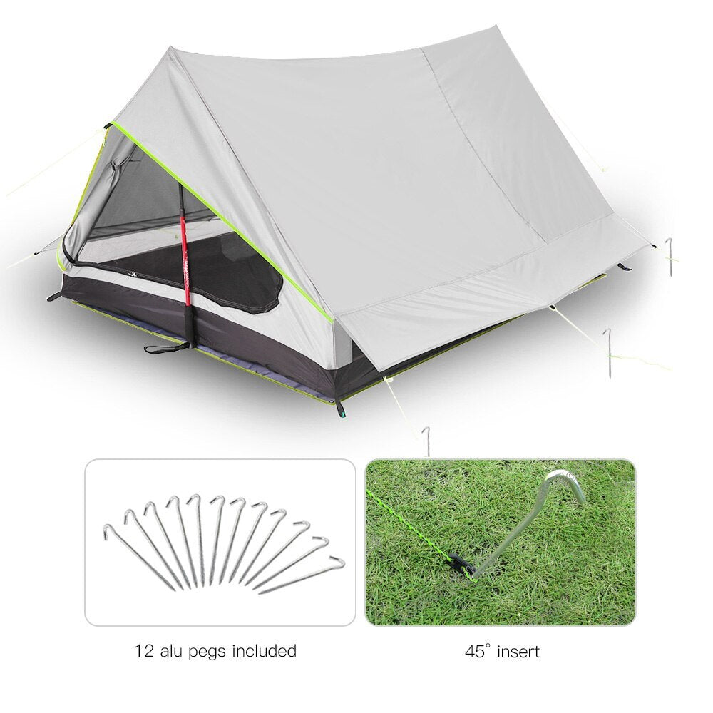 # Lixada Ultralight 2 Person Double Door Mesh Tent Shelter Oudoor Ultralight Camping Tent for Camping Backpacking Fishing Tent